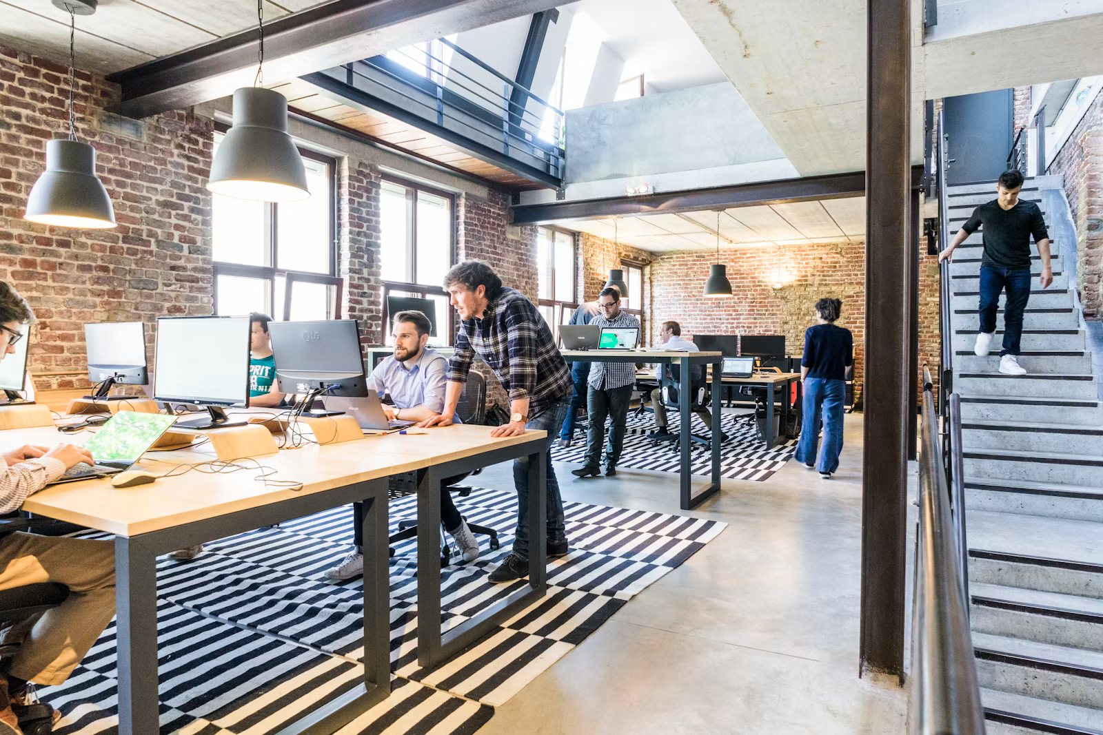 Capital markets research team in a modern office
