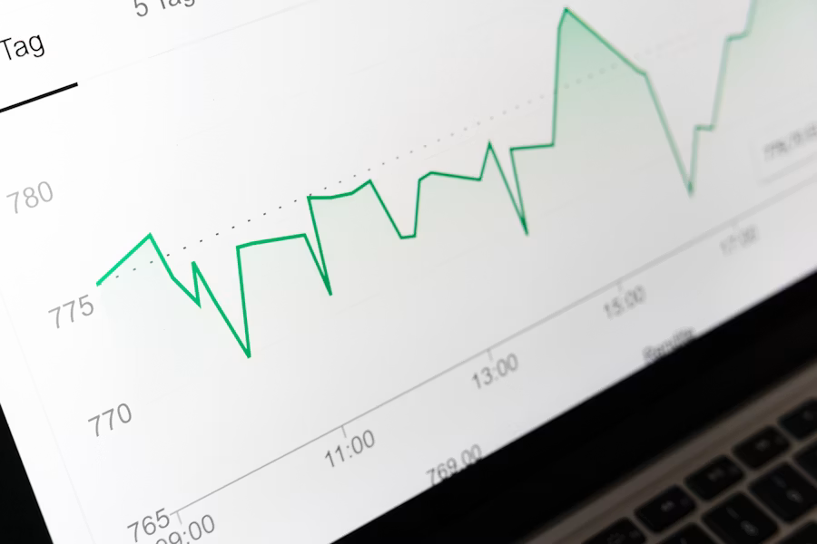Investment concept showing capital deployment analysis